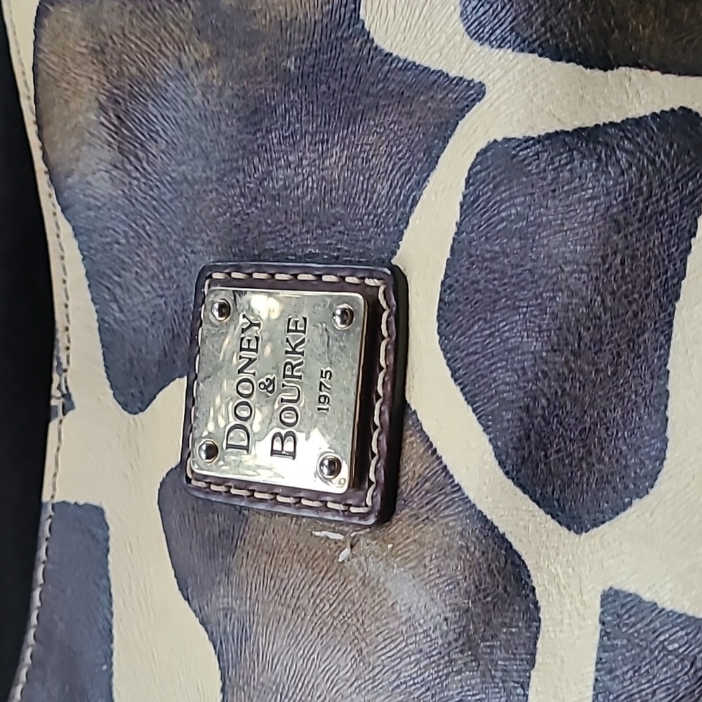 Dooney & Bourke Leather Giraffe Print Mini Bucket Handbag - Picture 2 of 10
